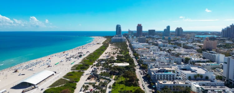 Miami Beach water - sand - city